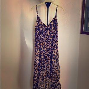 Cheetah print high low dress